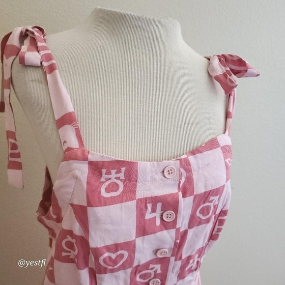 NWT toei Lunchbox Pretty Guardian Sailor Moon Checkered Symbol Tank Dress XS - Picture 6 of 6